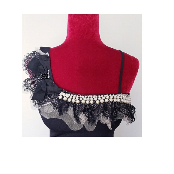 BETTY BEADED LACE TOP STRAPPED DRESS - Picture 2 of 4